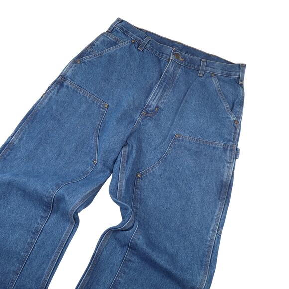Carhartt B73-DST Denim Double Knee Baggy Carpenter Pants - Picture 2 of 10